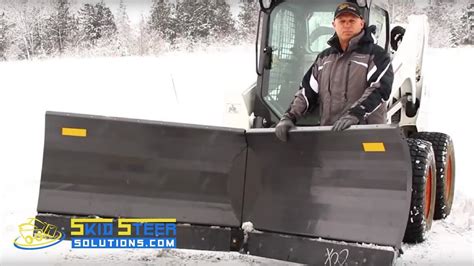 best v plow setup for a skid steer|bobcat snow plow.